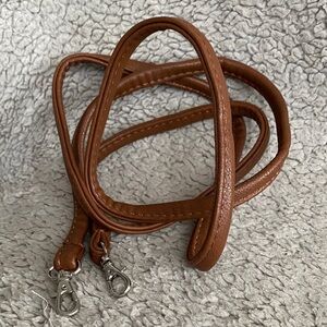 Brown color silver tone hardware strap for bag 49” like new